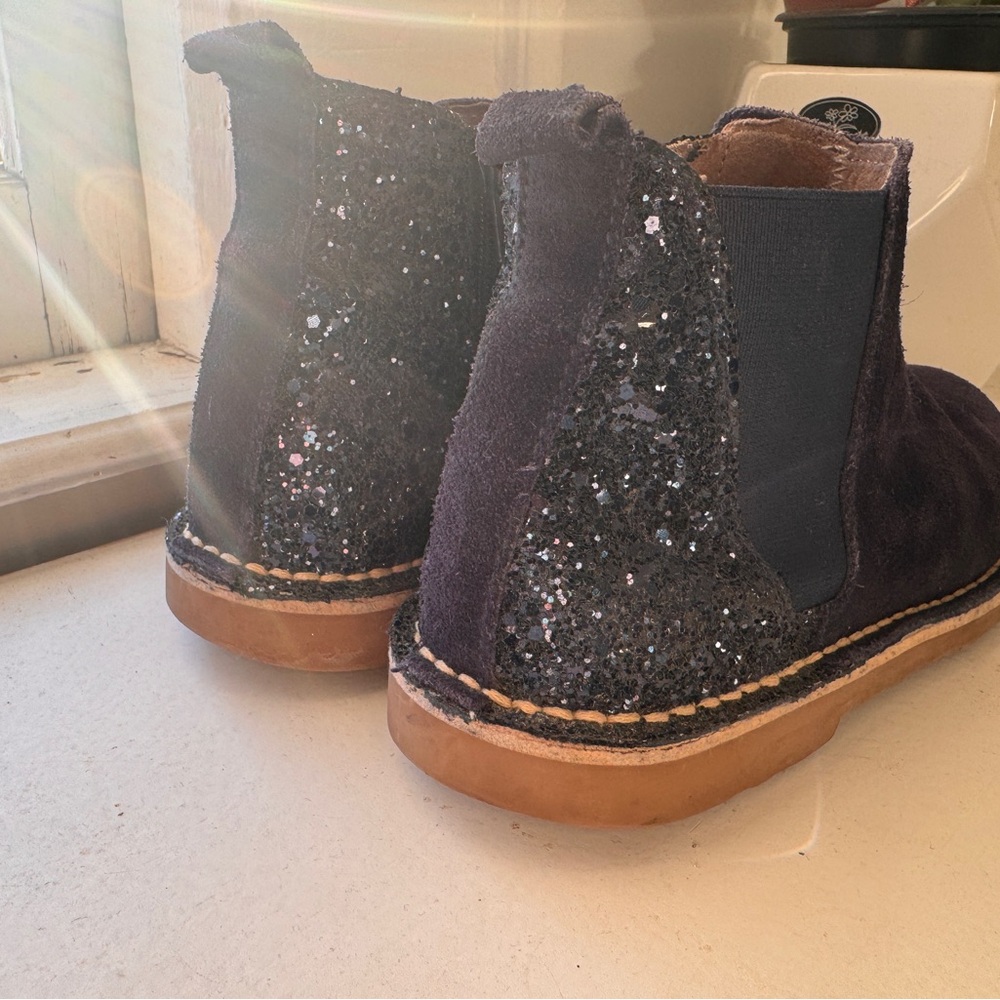 Suede Ankle Booties in navy/deep purple - childrenchic